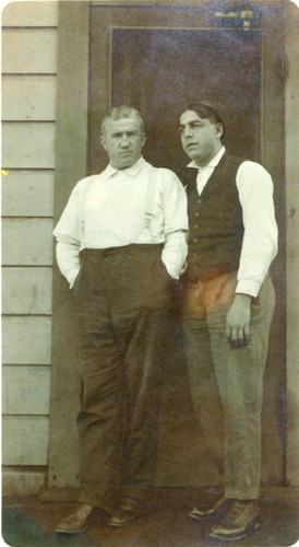Billy Shannon and unidentified man, San Rafael, California, circa 1910 [photograph]