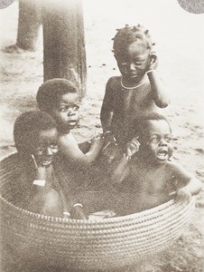 Four little mission babies, Nigeria, 1916