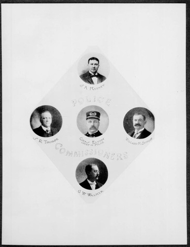 Los Angeles police chief Elton and commissioners, 1902