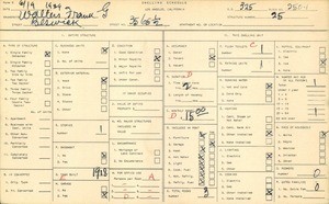 WPA household census for 3565 1/2 BESWICK, Los Angeles