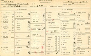 WPA household census for 2729 WINTER, Los Angeles