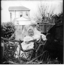 Baby in carriage outdoors