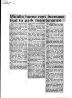 Mobile home rent increase tied to park maintenance