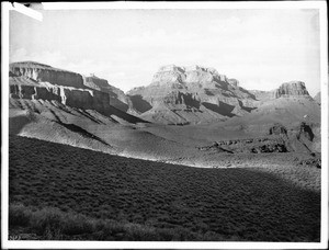 Grand View Trail looking northeast from below the mine, Grand Canyon, Arizona, 1900-1930
