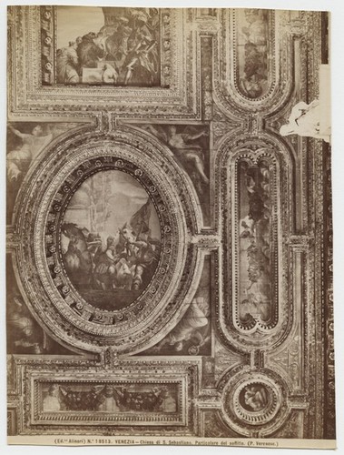 No. 18513. Venezia - Chiesa di S. Sebastiano. Particolare del soffitto. (P. Verenese.)