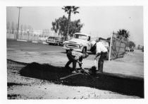 Southern Lumber parking lot construction project, c. 1968
