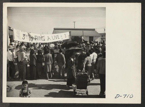 One of the posters at the Gila project, where a Harvest Festival was held on Thanksgiving day. Photographer: Stewart, Francis Rivers, Arizona