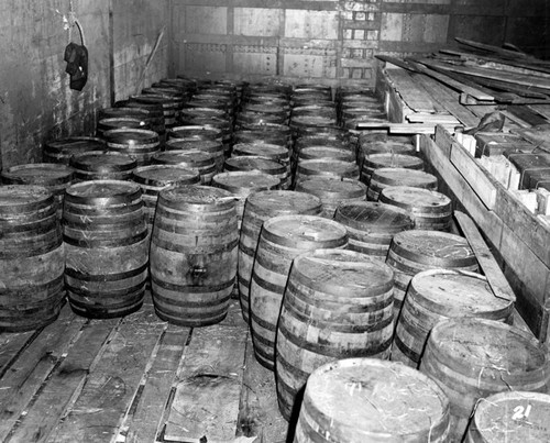 Storage area, liquor barrels