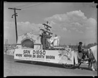 San Diego parade float at the Los Angeles County Fair, Pomona, 1936
