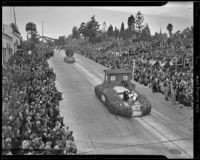 Boy Scouts of America float at the Tournament of Roses Parade, Pasadena, 1939