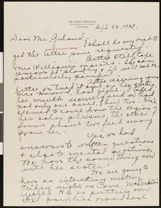 Nora Rager, letter, 1937-09-22, to Hamlin Garland