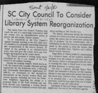 SC City Council To Consider Library System Reorganization