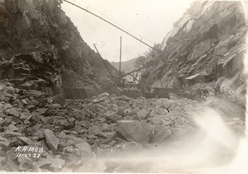Balch Afterbay Dam, repairing diversion flume