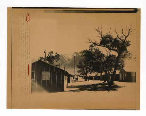 Barracks at Manzanar with Mt. Whitney in the background