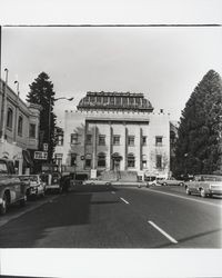 View of the Sonoma County Courthouse from Santa Rosa Avenue at Third Street, Santa Rosa, Calif., about 1959