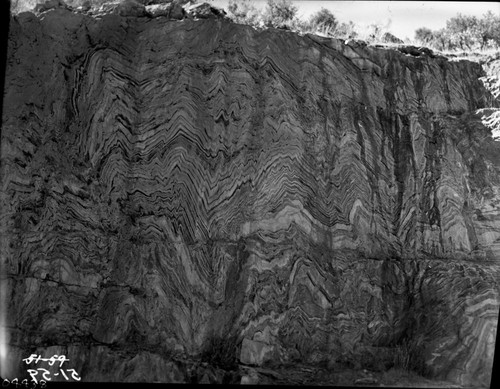 Misc. Geology, Folded limestone near Boyden Cave