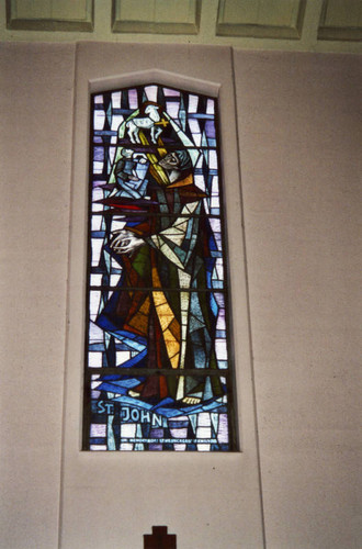 "St. John" stained glass, St. Anthony Catholic Church