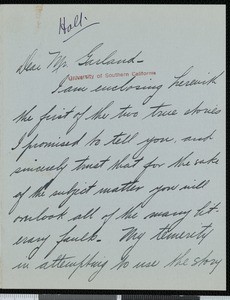 George E. Holt, letter, 1908-09-01, to Hamlin Garland