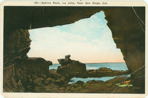 Sphinx Rock, La Jolla, Near San Diego, Cal