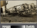 Wreck of Ferris Wheel at Venice fire Dec. 21, 1920