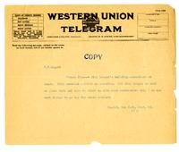 Telegram from William Randolph Hearst to W.F. Bogart, September 20, 1919
