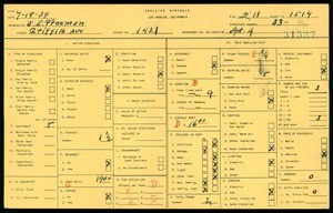 WPA household census for 1421 GRIFFITH AVE, Los Angeles