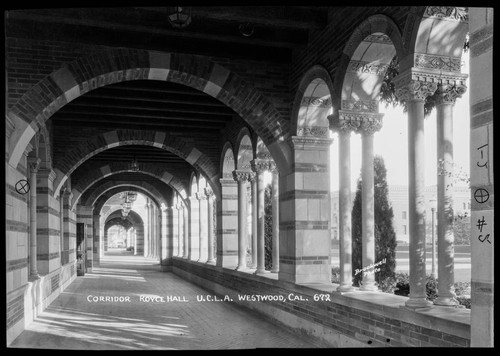 Corridor, Royce Hall, U.C.L.A., Westwood, Cal