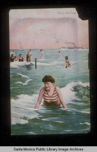 Bathers near Playa del Rey, Calif