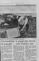 Cornerstone 'a great big chunk of granite' - and history, too