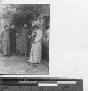 A Chinese bride at Chaoyangzhen, China, 1941