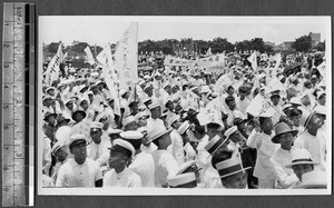 Students at protest parade, Guangzhou, Guangdong, China, 1925