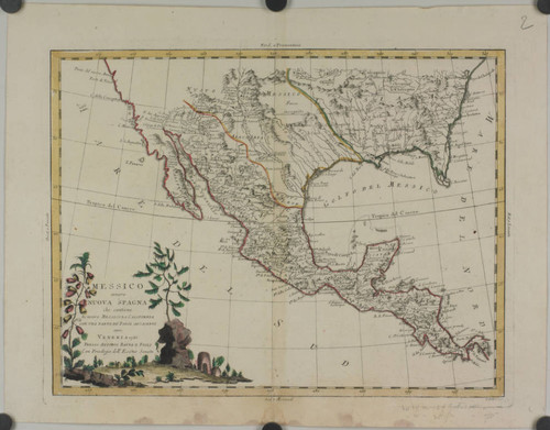 Messico, ouvero Nuova-Spagna : che contiene il Nuovo Messico, la California con una parte de' paesi adjacenti