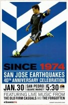 Since 1974 San Jose Earthquakes 40th Anniversary Celebration Poster