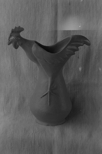 Hen-shaped clay container, La Chamba, Colombia, 1975