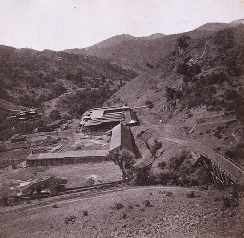 88. Quicksilver Furnace at New Almaden. Mount Bache in the Distance