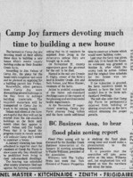 Camp Joy farmers devoting much time to building a new house
