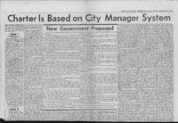Charter is based on city manager system