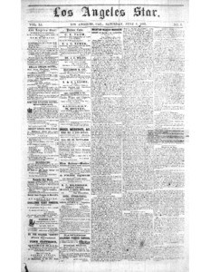 Los Angeles Star, vol. 11, no. 5, June 8, 1861
