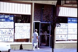 Unidentified grocery store--possibly Ranch Mart, 6940 McKinley Street, Sebastopol, California, about early 1970s