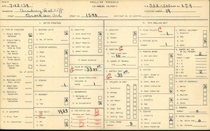 WPA household census for 1540 BROCKTON AVE, Los Angeles