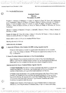 USC Academic Senate minutes, 2000-11-15