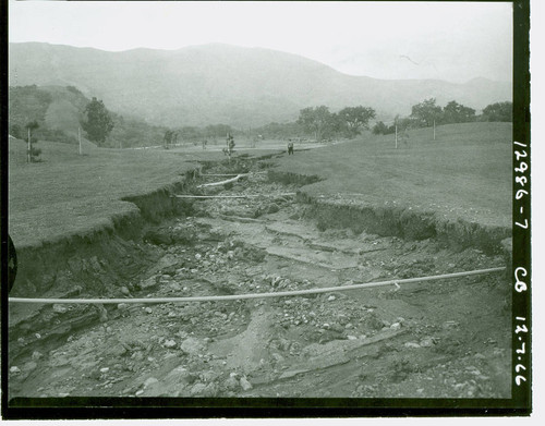 View of construction of Marshall Canyon Golf Course
