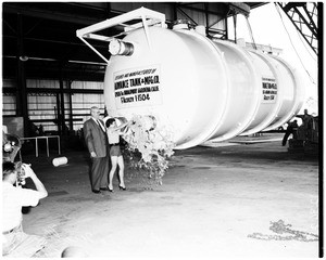 Thermos tank used for testing valves and component parts of fuels used in guided missiles, 1958