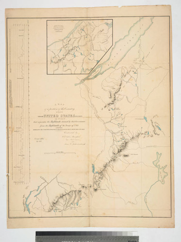 Map of the portion of the Country in dispute with the United States including the Plain that separates the Highlands of the Treaty of 1783 in which the latter Highlands, the Northwesternmost head of the Connecticut River takes its rise