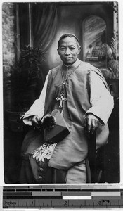 Portrait of Monsignor Odoric Cheng, O.F.M., China, ca. 1910-1930
