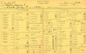 WPA household census for 1920 SANTA YNEZ STREET, Los Angeles