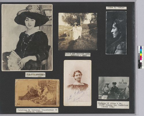 Album page with images of Alice B. Toklas