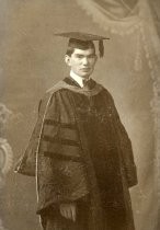 Lee de Forest, Yale University, 1899, in PhD cap and gown