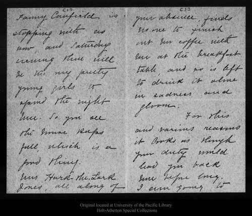 Letter from Katharine Hooker to John Muir, [1907 ?] Dec 2