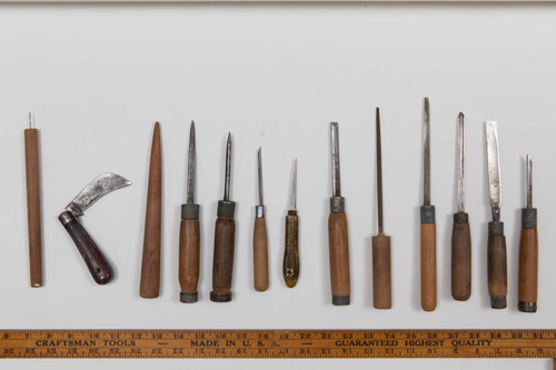 Photograph of wood carving tools